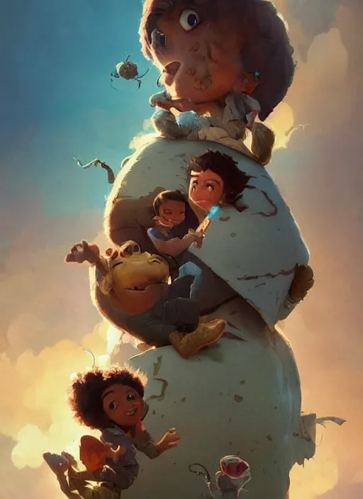 Image similar to a cute mother fostering her two sons in an adventure movie by nuri iyem, james gurney, james jean, greg rutkowski, anato finnstark. pixar. hyper detailed, 5 0 mm, award winning photography