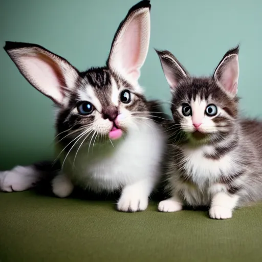 Image similar to Kitten and Bunny in therapy