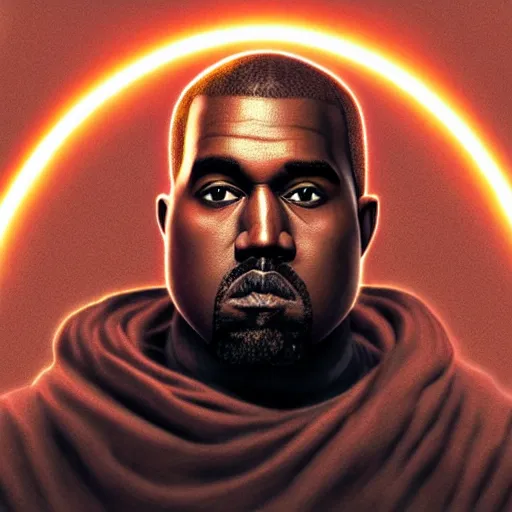 Image similar to Kanye West Jedi master, 4k, artstation, cgsociety, award-winning, masterpiece, stunning, beautiful, glorious, powerful, fantasy art