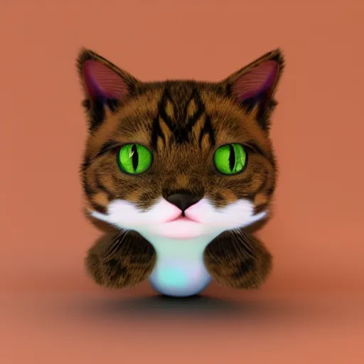 Image similar to 3D render of a cute electric type cat based pokemon, digital art