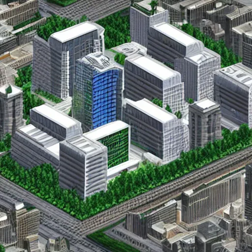 Image similar to isometric view of the building of the future