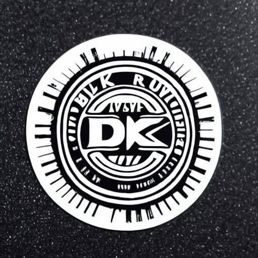 Image similar to black on white graphic design stickers in style of david rudnick, eric hu, y 2 k,