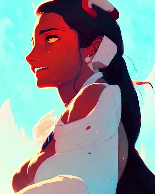 Image similar to a ultradetailed painting of katara by conrad roset, greg rutkowski and makoto shinkai trending on artstation