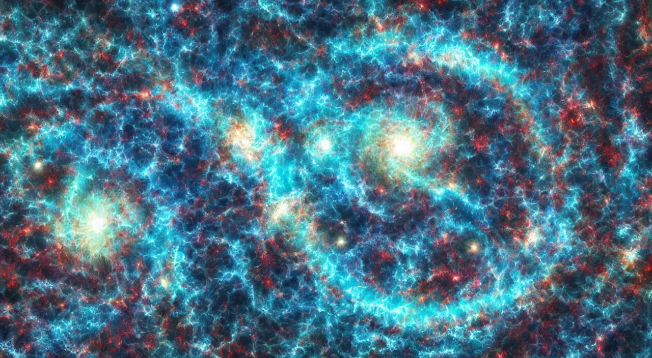 Image similar to endless fractal seen inside galaxies in outspace, hyperdetailed, 4 k