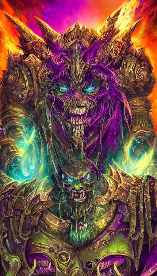 Image similar to psytrance artwork, from warcraft