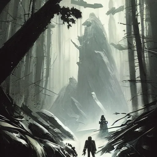 Image similar to star wars return of the jedi concept poster by greg rutkowski