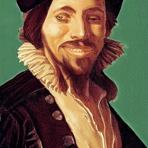 Image similar to a 1 7 th century pirate, portrait, by jamel shabazz