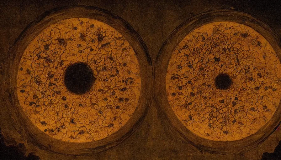 Prompt: bacterial growth in a giant petri dish, by Leonardo Da Vinci, cinematic lighting, establishing shot