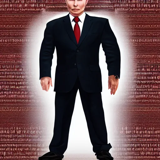 Image similar to putin dwarf, pathetic, despicable, dirty, lepra, full - body, symmetric!!, 4 k full hd,