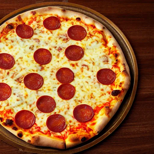 Image similar to award winning high resolution photo of a cheese pizza.