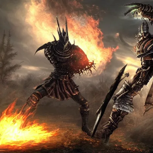 Prompt: Dark Souls but it's not dark fantasy