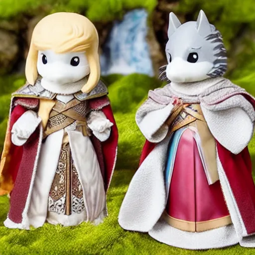 Image similar to a game of thrones themed calico critters set