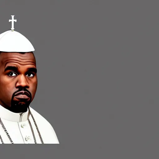 Image similar to pope kanye in the style of a grand theft auto 5 loading screen