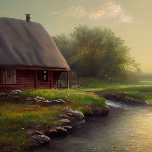 Image similar to cottage aesthetic, oil painting, pale colors, high detail, 8 k, wide angle, trending on artstation,