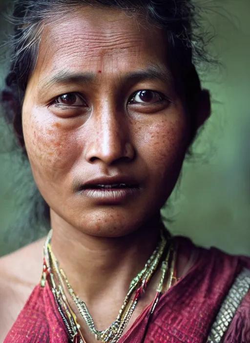 Prompt: hyper realistic and detailed closeup photo of a beautiful 25 year old nepalese woman by annie leibovitz