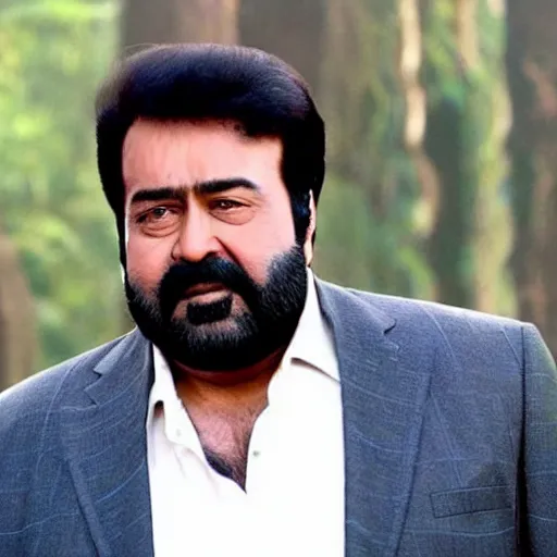 Prompt: one person that look like mammootty and mohanlal mixed together