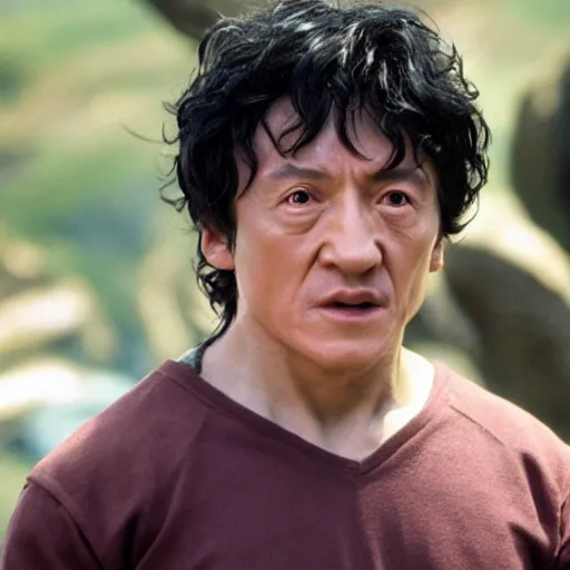 Image similar to Jackie Chan as frodo, 8k