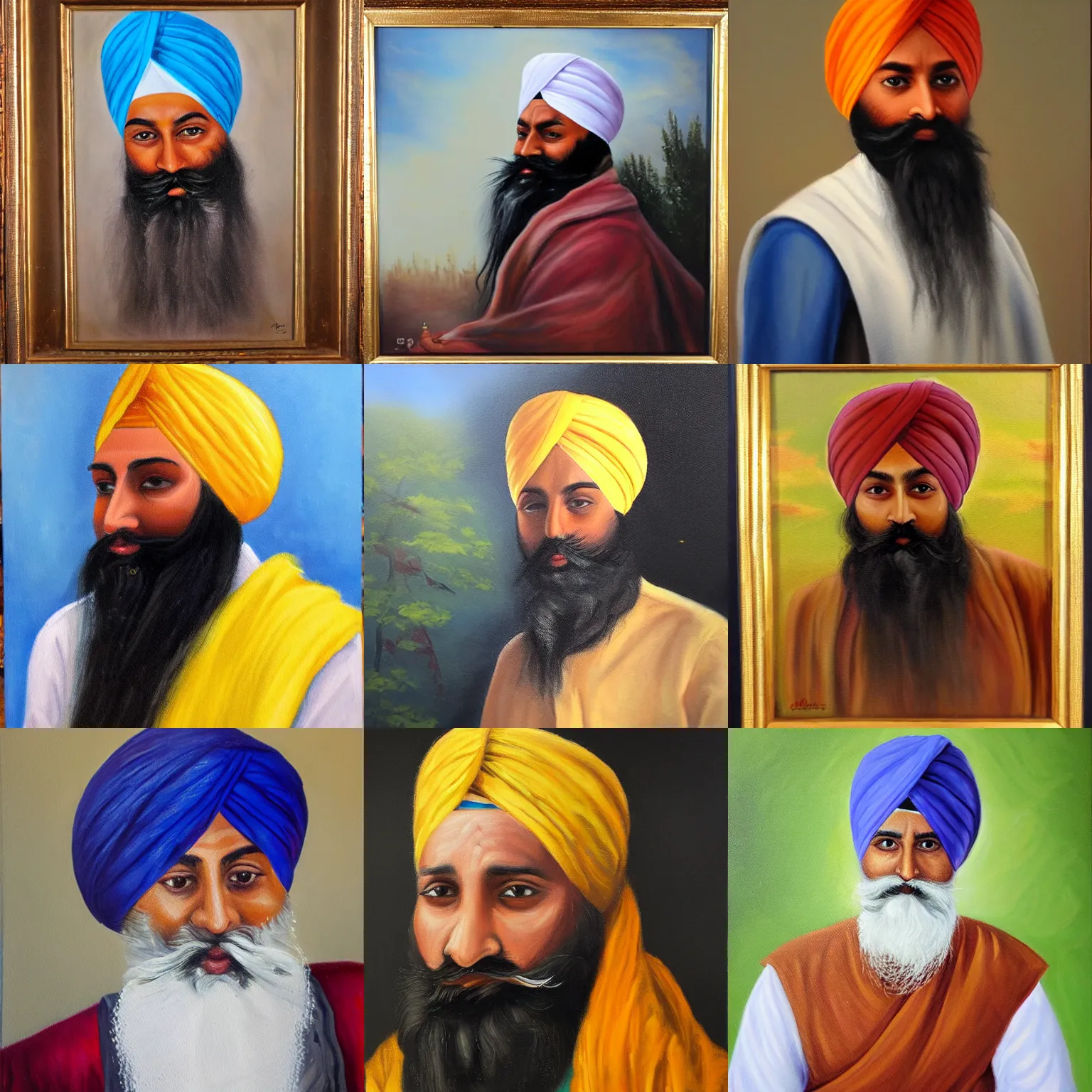 Prompt: an oil painting of a Sikh