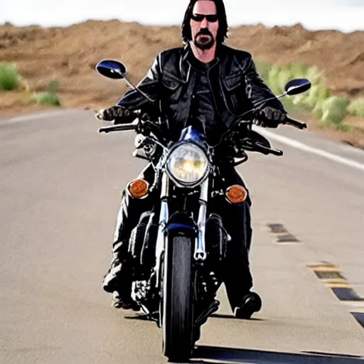 Image similar to Keanu Reeves in Sons of anarchy very detail4K quality super realistic