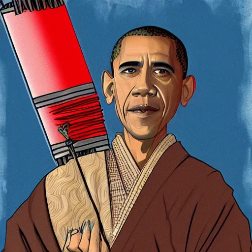 Prompt: obama as a samurai