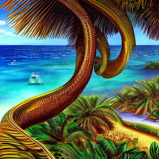 Image similar to aruba photography, island vibes highly detailed, perfect, 8 k, concept art of aruba by alex grey