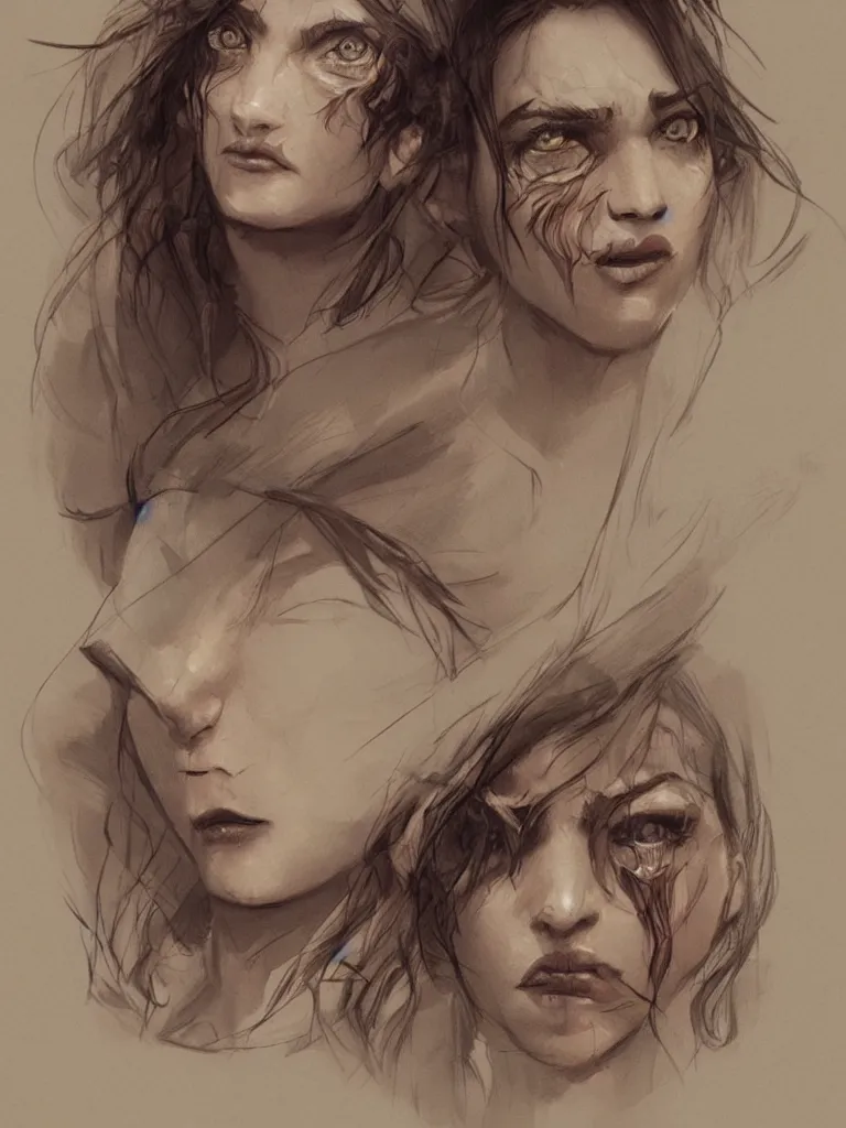 Image similar to fire lit beautiful faces by disney concept artists, blunt borders, rule of thirds