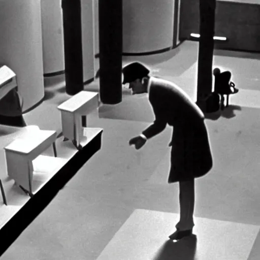 Prompt: a screenshot of a movie by jacques tati