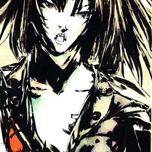 Image similar to 🌶 🥔 👹 girl, yoji shinkawa