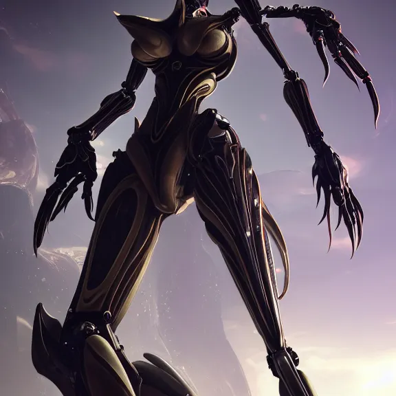 Image similar to highly detailed giantess shot, worms eye view, looking up at a giant 500 foot tall beautiful stunning saryn prime female warframe, as a stunning anthropomorphic robot female dragon, looming over you, walking toward you, detailed warframe legs towering over you, camera looking up, posing elegantly over you, sleek sharp claws, detailed robot dragon feet, intimidating, proportionally accurate, anatomically correct, two arms, two legs, camera close to the legs and feet, giantess shot, warframe fanart, ground view shot, cinematic low shot, high quality, captura, realistic, professional digital art, high end digital art, furry art, macro art, giantess art, anthro art, DeviantArt, artstation, Furaffinity, 3D realism, 8k HD render, epic lighting, depth of field