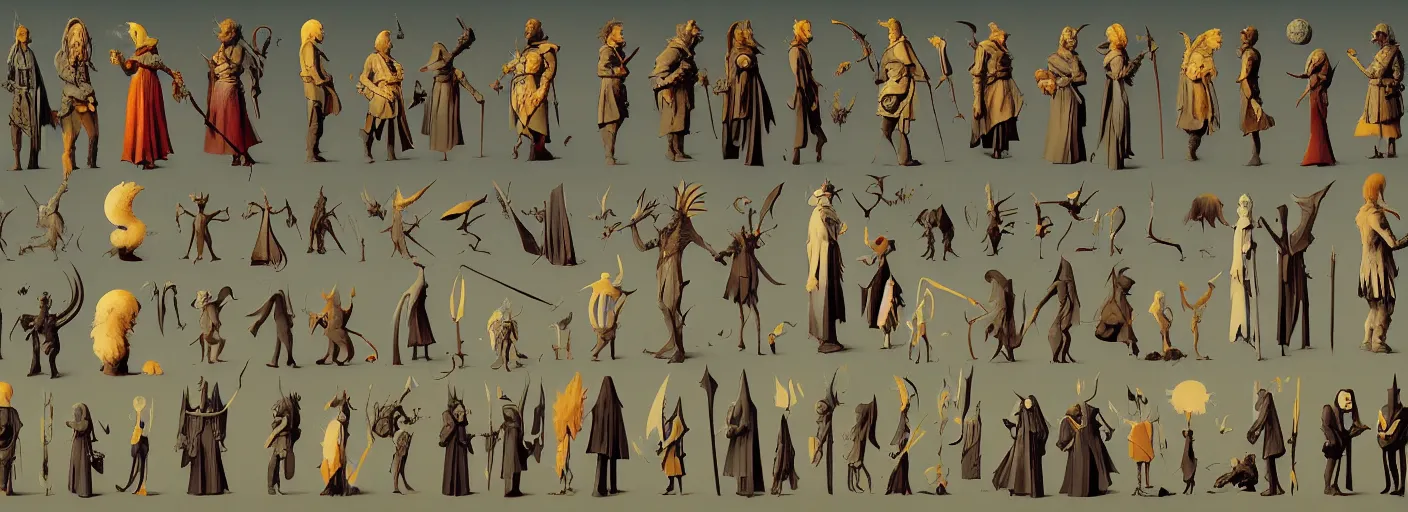 Image similar to full - body d & d rpg character concept art anatomy, very coherent and colorful high contrast masterpiece by norman rockwell franz sedlacek hieronymus bosch dean ellis simon stalenhag rene magritte gediminas pranckevicius, dark shadows, sunny day, hard lighting, reference sheet white background