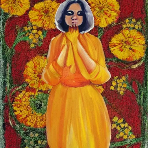 Image similar to modern marigold lady