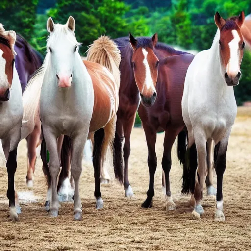 Image similar to a herd of horses nature photo