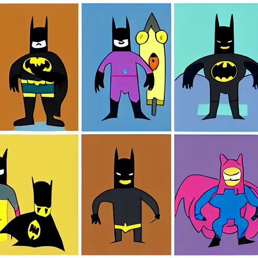 Image similar to batman as adventure time characters