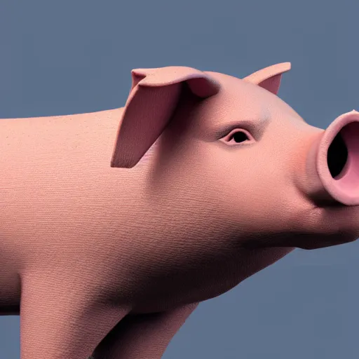 Image similar to a 3 d render of a pig, realistic, ultra high detail, 8 k.
