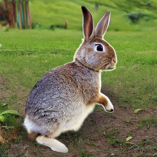 Image similar to a rabbit playing geoguessr