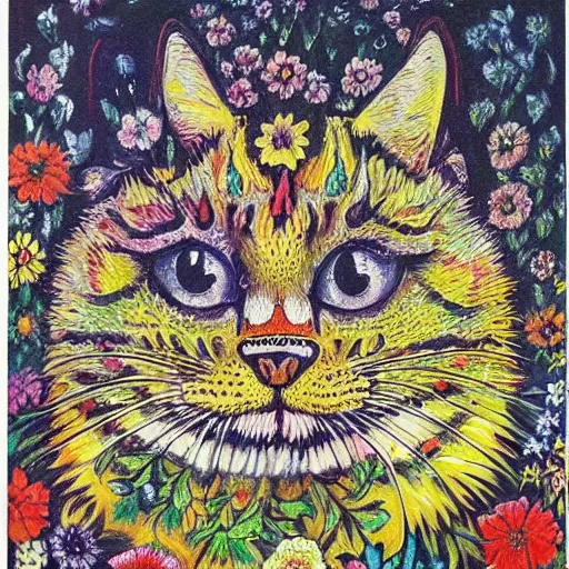 Prompt: art by louis wain, louis wain, animal, creature, painting