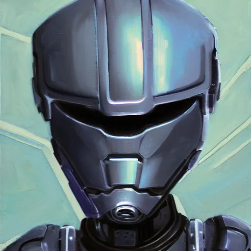 Image similar to ghost in the shell, robocop, impasto, oil painting, detail,