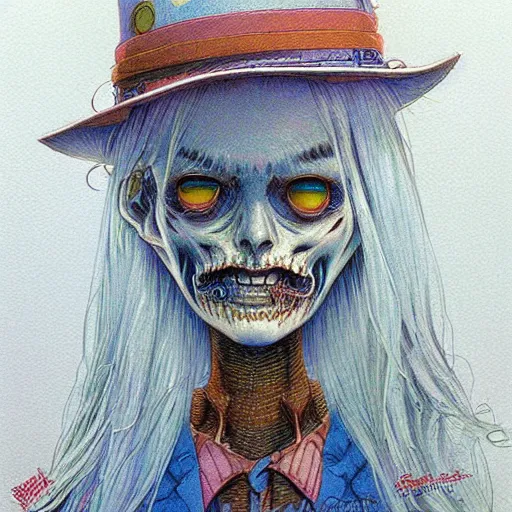 Image similar to original jean giraud art painting pastel goth aesthetic, creepy kawaii, highly detailed, rossdraws