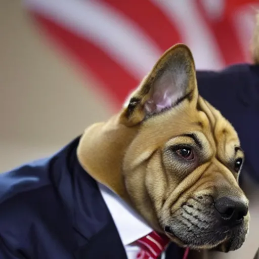 Prompt: donald trump as a dog