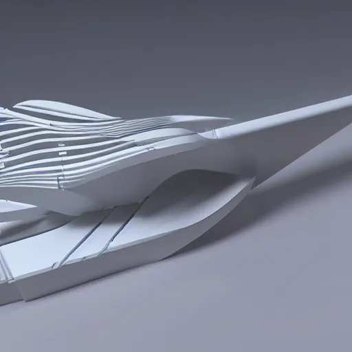 Image similar to raffaello moroder scissors building designed by zaha hadid, v ray, hd, futuristic