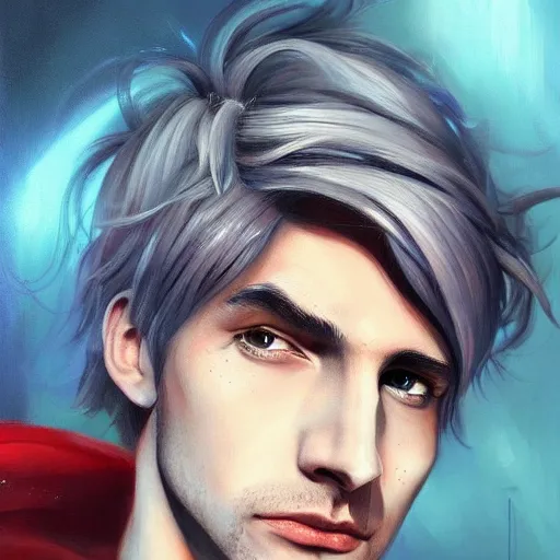 Prompt: Anna Dittmann painting of xqc, trending on art station