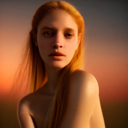 Image similar to photographic portrait of a stunningly beautiful renaissance female in soft dreamy light at sunset, contemporary fashion shoot, annie leibovitz and steve mccurry, david lazar, jimmy nelsson, breathtaking, 8 k resolution, extremely detailed, beautiful, establishing shot, artistic, hyperrealistic, beautiful face, octane render