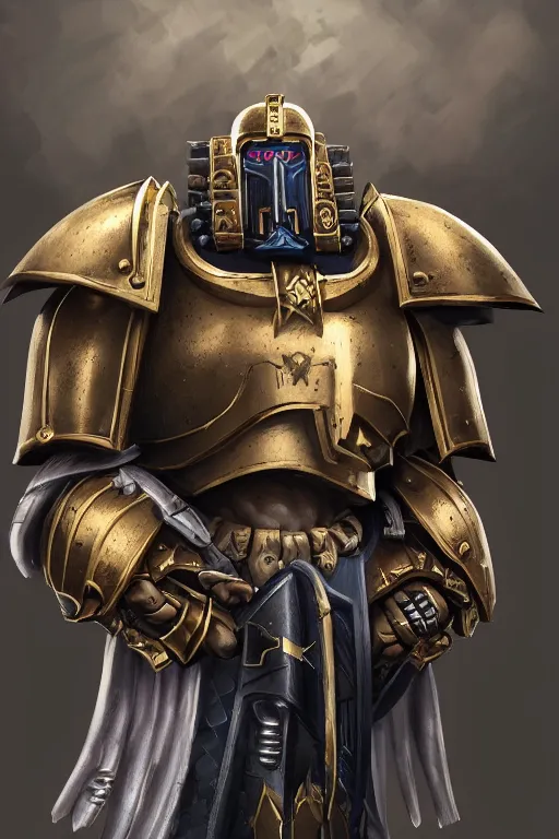 Image similar to armor portrait heros warhammer 4 0 k horus heresy fanart - the primarchs emperor by johannes helgeson animated with vfx concept artist & illustrator global illumination ray tracing hdr fanart arstation zbrush central hardmesh 8 k octane renderer comics stylized