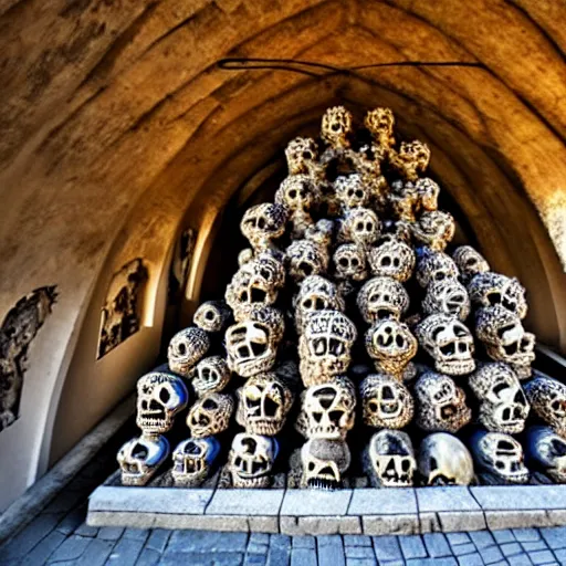 Prompt: Kostnice v Sedlci, Sedlec Ossuary