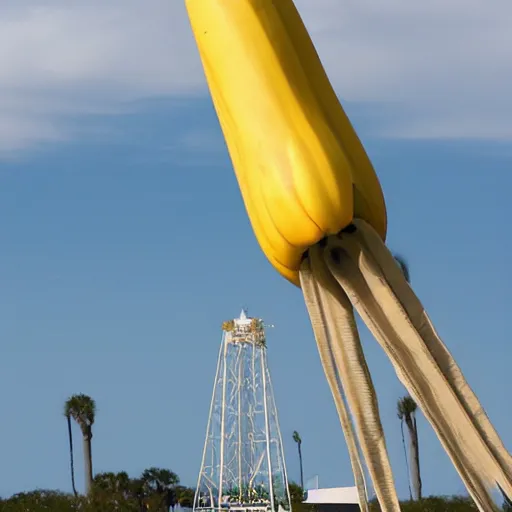 Image similar to a banana rocket on launch padat nasa's kennedy space center ( ksc ) in florida