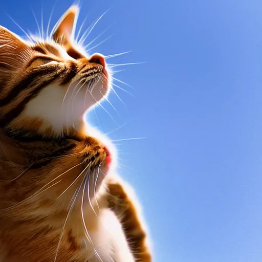 Prompt: a cat is doing yoga with a bird on her head. close - up, beautiful sky, volumetric lighting, sharp focus, ultra detailed, cgsociety - w 1 0 2 4 - n 8 - i