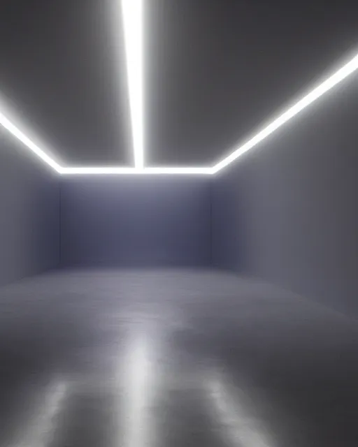 Image similar to Zara raincoat in a deluge set lit with recursive refraction, light installation by James Turrell —mp