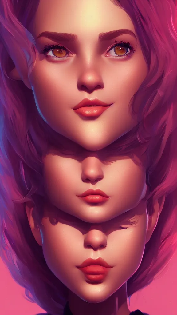 Image similar to digital painting of Hollywood Star caricature horn slap head beautiful face, illustration, global illumination lighting, lois van baarle, ilya kuvshinov, rossdraws, artstation