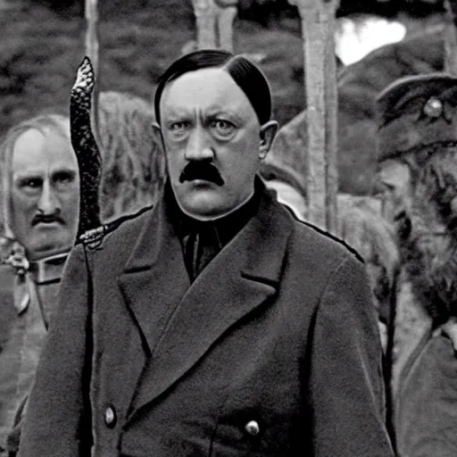 Image similar to hitler in lord of the rings film