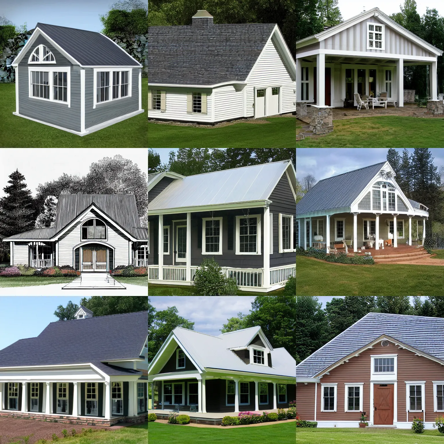 Prompt: gambrel gable roof design, ideas, sketch